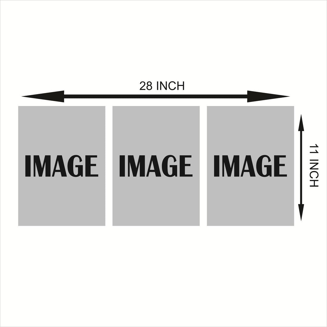 3 Pcs 3D Calligraphy Wall Frame - Artistic Home Decor