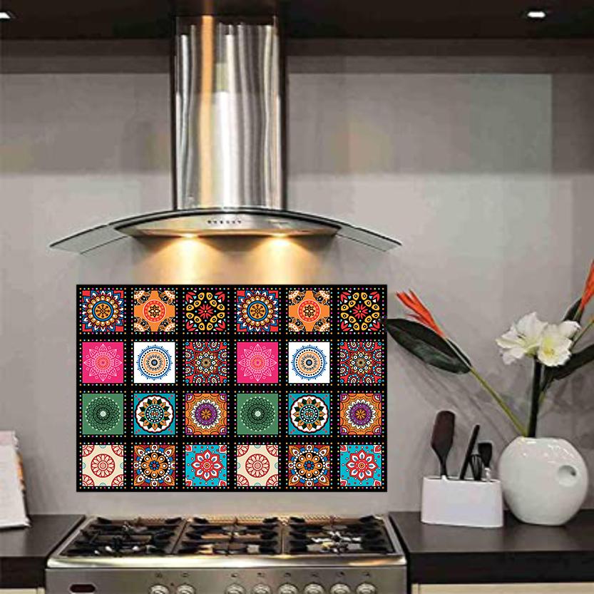 Multicolour Mandala Wall Stickers - 120 Pcs Abstract Decor for any Space